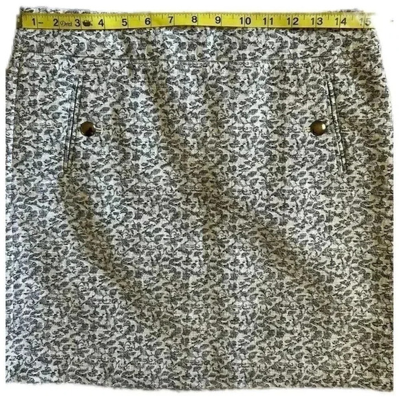 Loft Floral Mini Skirt A-Line Pockets Casual Everyday Cute Skater Size 6P - Picture 7 of 9